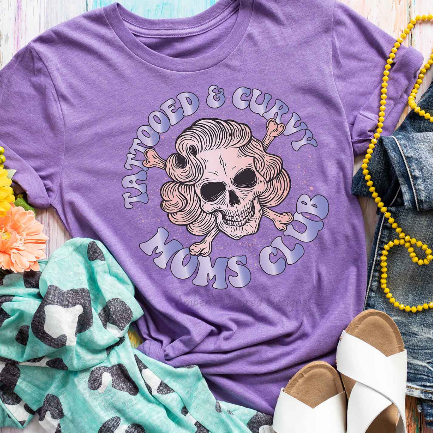 Tattooed and Curvy Moms Club - short sleeve T