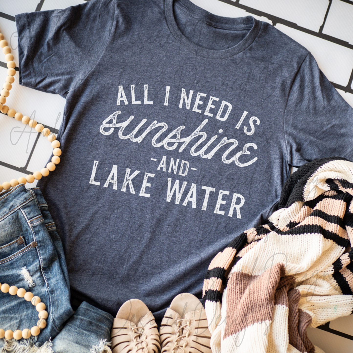 The Beach, River, Lake Is My Happy Place - short sleeve T