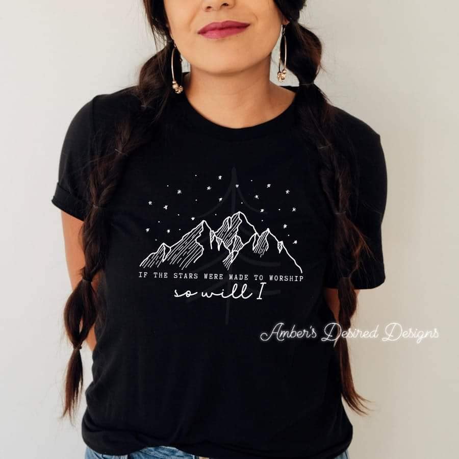 If the stars were made to worship so will I - short sleeve tee