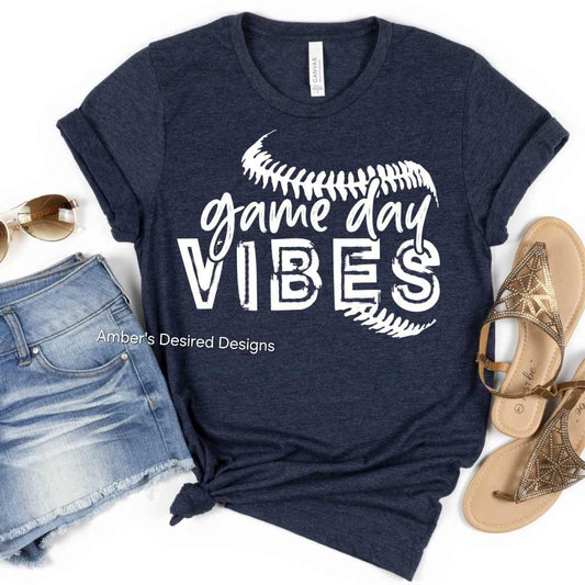 Game Day Vibes - Baseball - short sleeve T