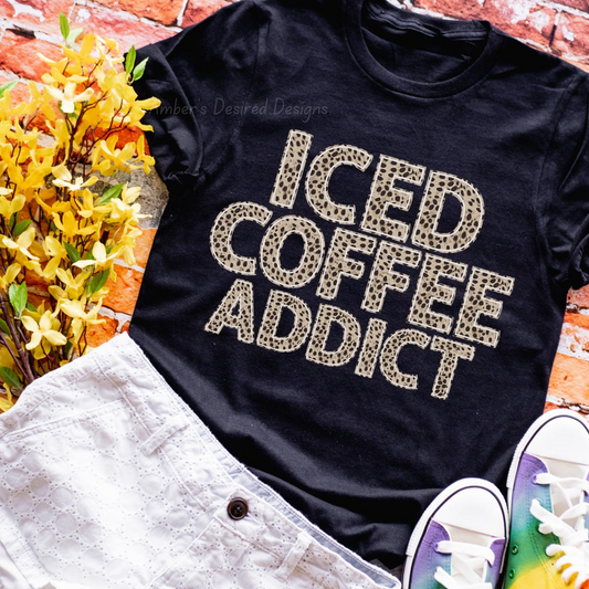 Iced Coffee Addict - short sleeve T